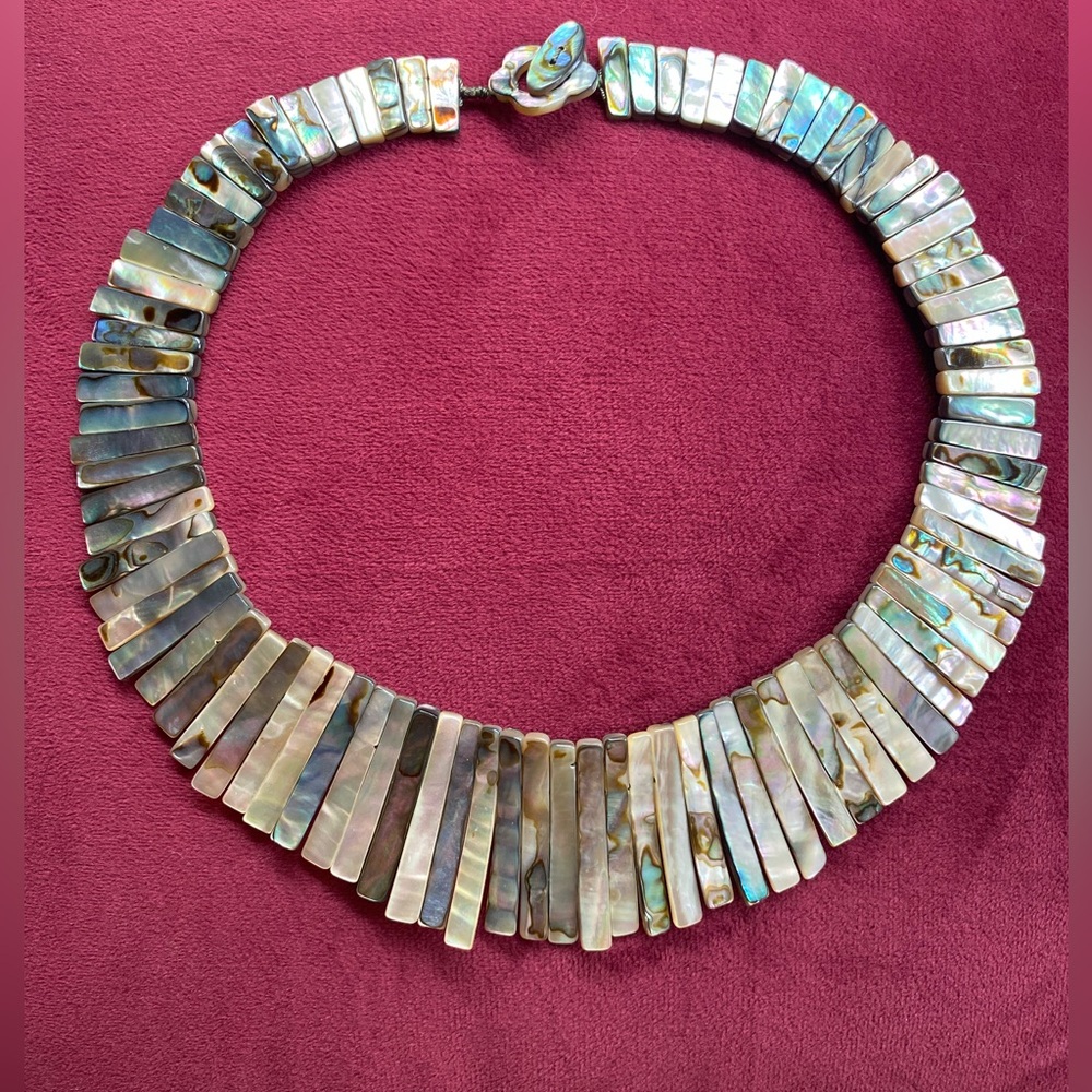 Elegant Vintage Abalone Collar Necklace